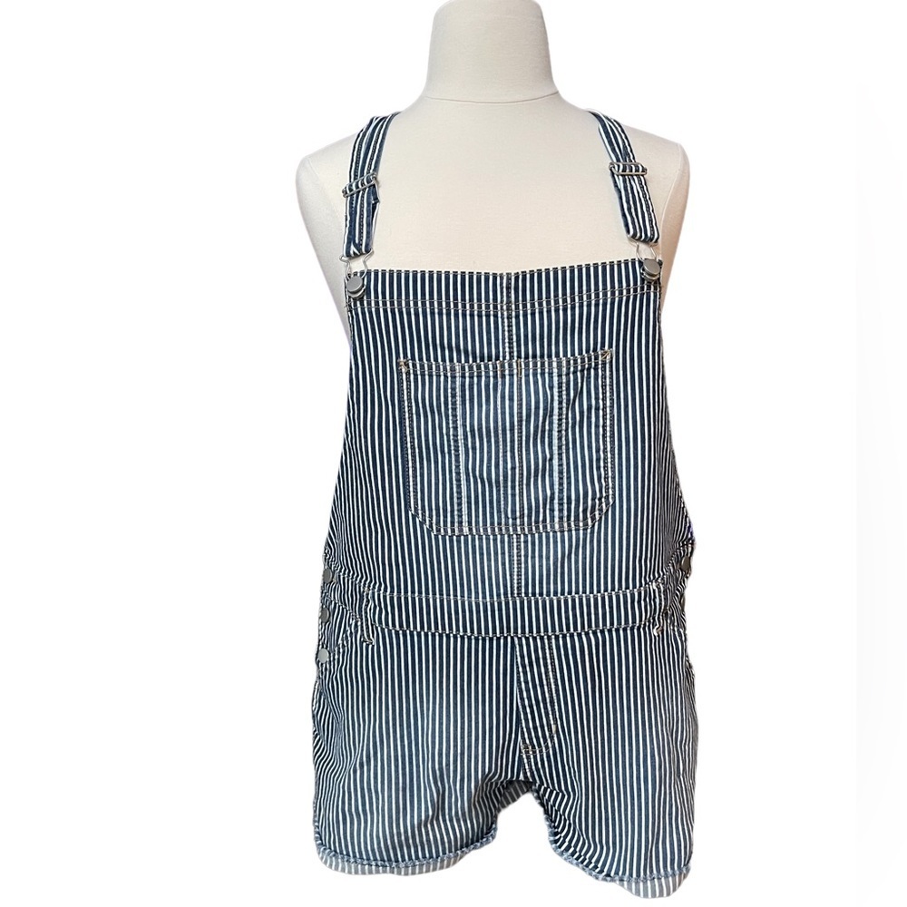 NOBO Relaxed Fit‎ White & Blue Strip Short Jumper Size: 3XL